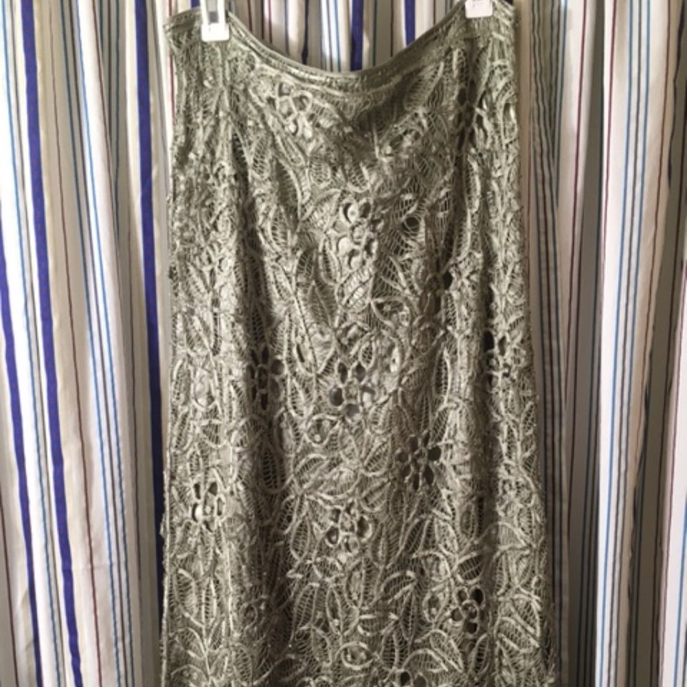 Silk hand crocheted skirt